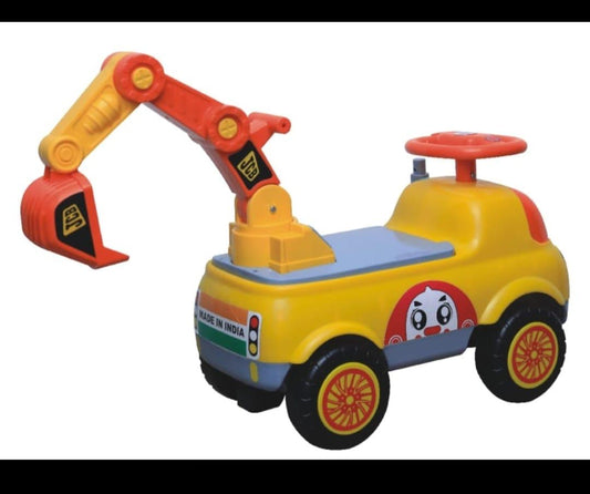 Durable Children’s Ride-On Excavator Construction Truck Toy With Movable JCB Digger Bucket For Outdoor Playtime